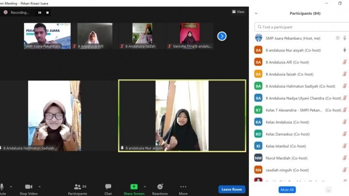 Walau Digelar Daring, SMP Juara Pekanbaru Tetap Gelar Pekan Kreasi Juara Bagi Siswa Walau Digelar Daring, SMP Juara Pekanbaru Tetap Gelar Pekan Kreasi Juara Bagi Siswa