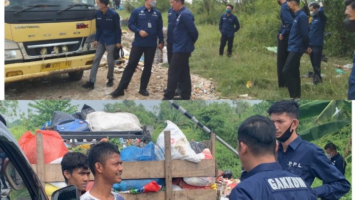 Tim Gakkum DLHK Pekanbaru Tegur Pembuang Sampah Sembarangan