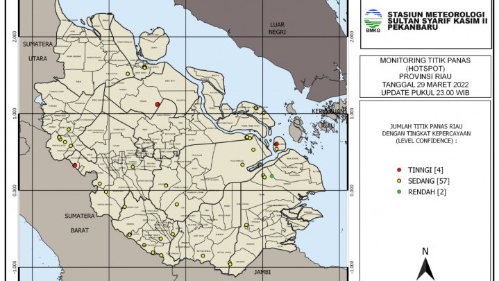 Di Riau, Pelalawan Kabupaten Dengan Hotspot Terbanyak