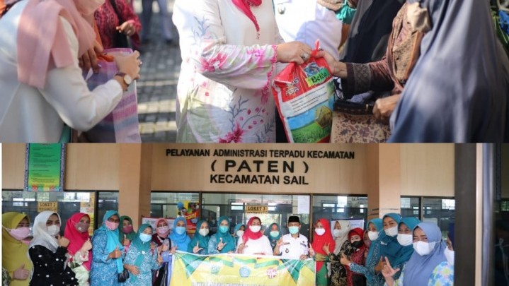 TP PKK Provinsi Riau Bagikan 20 Paket Sembako untuk Dhuafa Kecamatan Sail, Camat: Bantuan Sangat Berarti TP PKK Provinsi Riau Bagikan 20 Paket Sembako untuk Dhuafa Kecamatan Sail, Camat: Bantuan Sangat Berarti