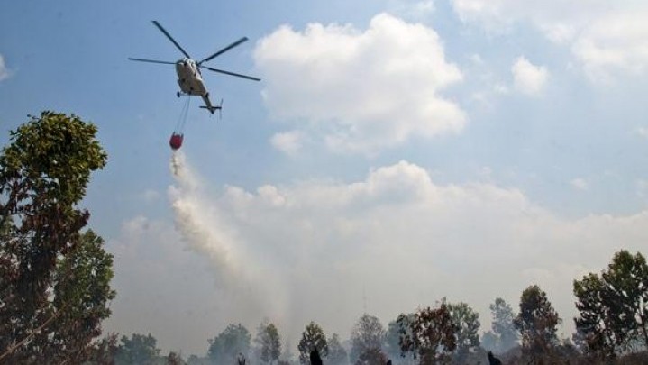 Helikopter Bantuan Tangani Karhutla Dijanjikan KLHK Dikirim ke Riau