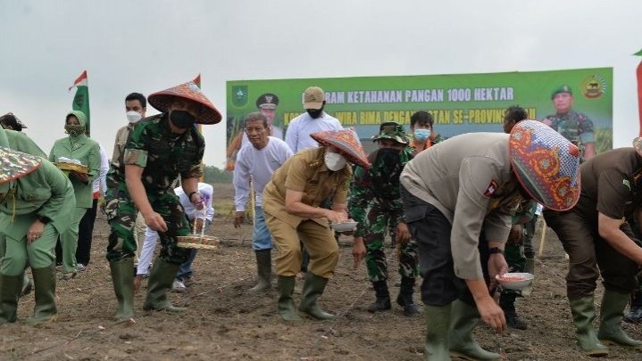 Di Kampar, Program Ketahanan Pangan 1000 Hektar Korem 031/WB Dibuka Di Kampar, Program Ketahanan Pangan 1000 Hektar Korem 031/WB Dibuka