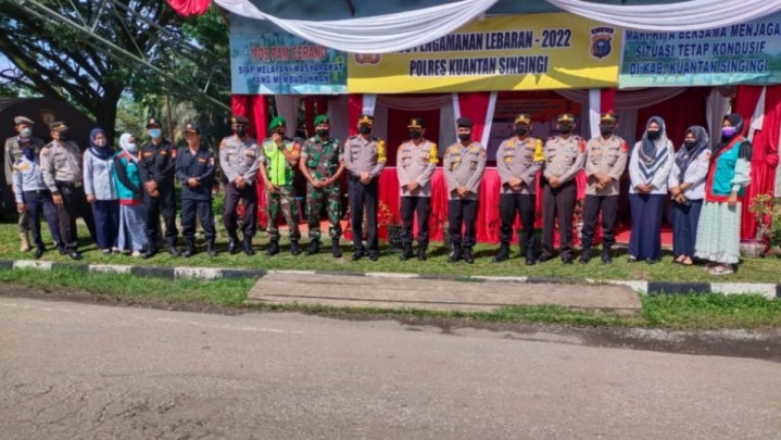 Pos Pengamanan Lebaran Ditinjau Forkopimda Kuansing