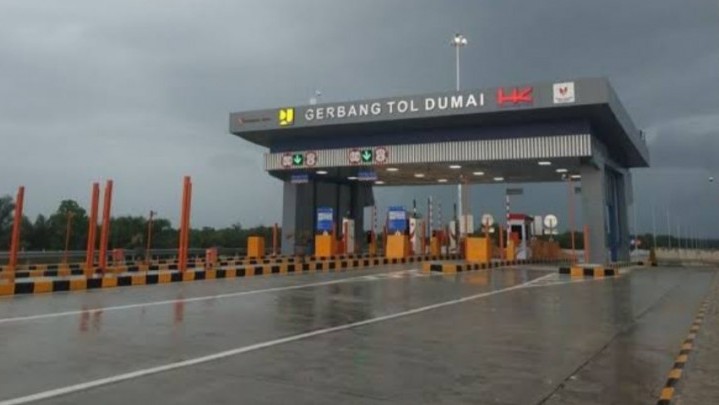 Tidak Terjadi Antrean di Gerbang Tol Pekanbaru-Dumai