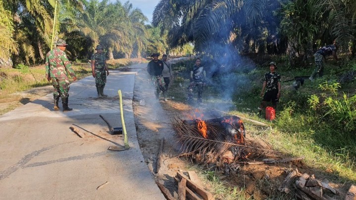 Giat TMMD Kodim 0303/Bengkalis di Desa Semunai