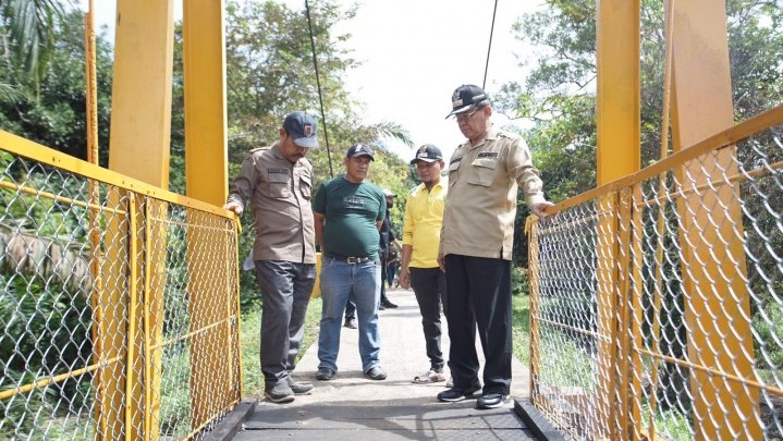 Sebelumnya Mengkhawatirkan, Sekarang Jembatan Gantung di Kemuning Sudah Bisa Dilalui