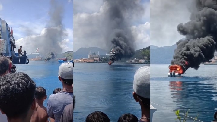 Siang Tadi Speedboat Puskesmas Keliling Terbakar di Pelabuhan Perikanan Anambas