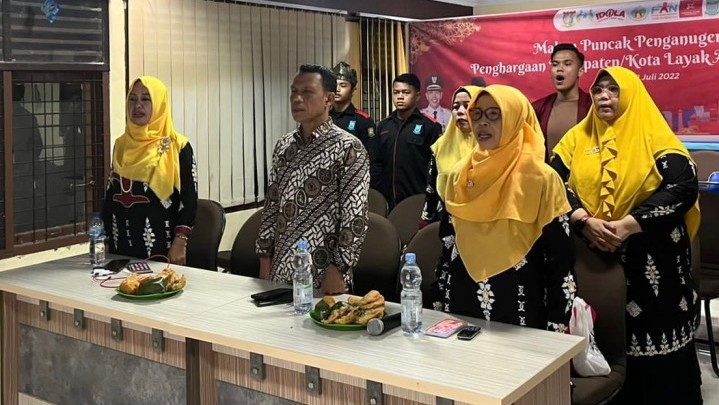 Kabupaten Kota Layak Anak, Kampar Masuk Kategori Madya Kabupaten Kota Layak Anak, Kampar Masuk Kategori Madya
