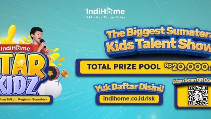 Telkom Regional Sumatera Gelar Kompetisi Unjuk Bakat IndiHome Star Kidz 2022, Total Hadiah Puluhan Juta