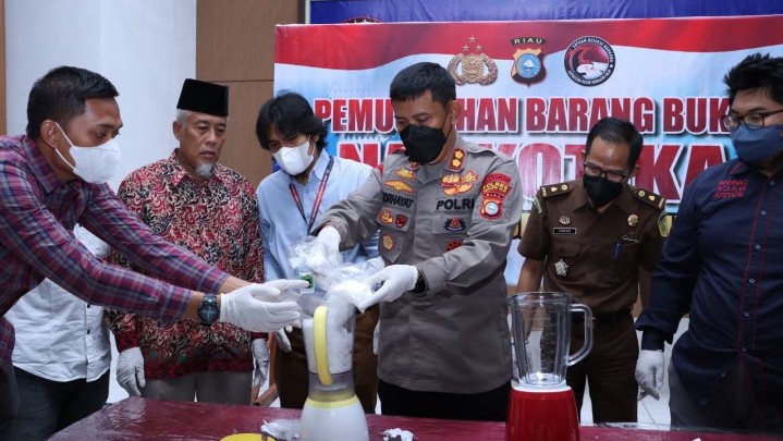 Musnahkan Barang Bukti Narkotika Hasil Tangkapan, Polres Inhil Berharap Ada Efek Jera