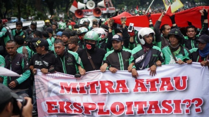 Driver Ojol Demo Minta Jadi Karyawan