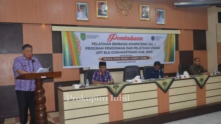 Pelatihan Berbasis Kompetensi Digelar UPT BLK Disnakertrans Inhil