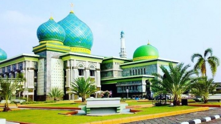 Akhir Tahun Pemasangan Payung Elektrik Masjid Raya An-Nur Riau Rampung