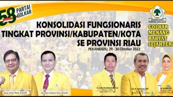 HUT ke-58 Golkar Tingkat Provinsi Riau: Lodewijk dan Ahmad Doli Pastikan Hadir, Erwin Aksa Terbang dari Amerika ke Riau