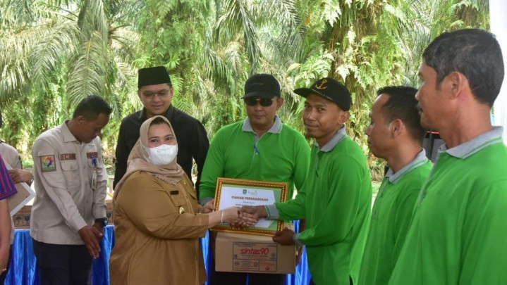 Kementan RI Bantu Pekebun Karet Bengkalis Bahan Pembeku Lateks
