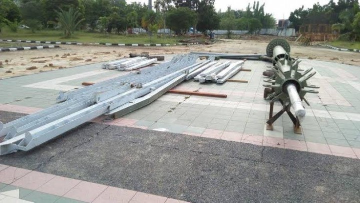 Baru Selesai 80 Persen, Pengerjaan Payung Elektrik Masjid Raya Annur Riau Tidak Selesai Tepat Waktu Baru Selesai 80 Persen, Pengerjaan Payung Elektrik Masjid Raya Annur Riau Tidak Selesai Tepat Waktu