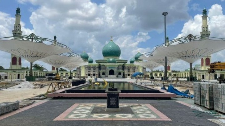 Ini Info Terbaru Penataan Konstruksi Masjid Raya Annur Riau