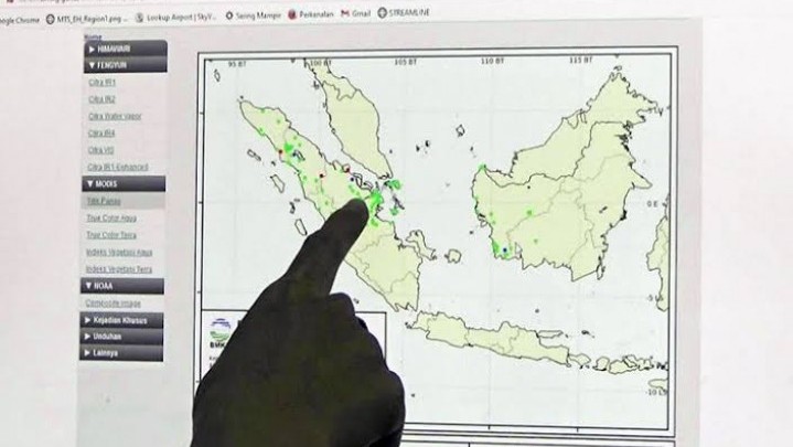 Data BMKG: Hari ini di Riau Ada 20 Titik Panas Data BMKG: Hari ini di Riau Ada 20 Titik Panas