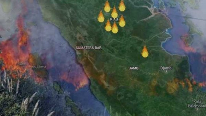 Ada 39 Titik Panas di Wilayah Riau Ada 39 Titik Panas di Wilayah Riau