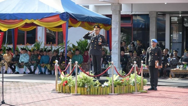Peringatan HUT Bhayangkara, Netralitas dalam Pemilu Ditekankan Kapolres Bengkalis
