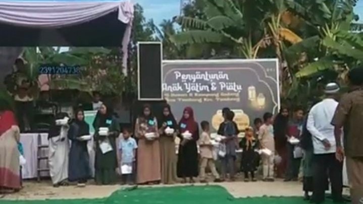 Penyantunan Anak Yatim di Desa Tambang Kampar, Afrizal Naaf: Tanggung Jawab Bersama