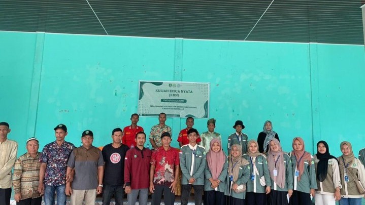 Mahasiswa KKN Unri di Desa Temiang Gelar Sosialisasi Mitigasi Bencana