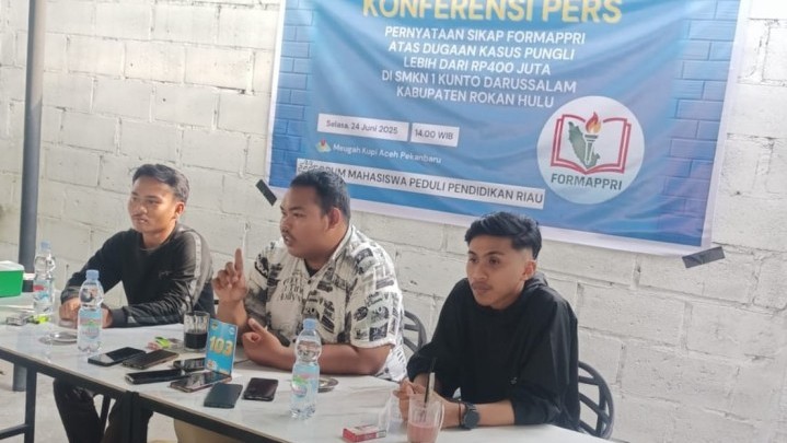 Heboh Dugaan Pungli Jutaan Rupiah, Klarifikasi Kepala SMKN 1 Kunto Darussalam Pencitraan ? Formappri Sesalkan Bungkam nya Disdik Riau