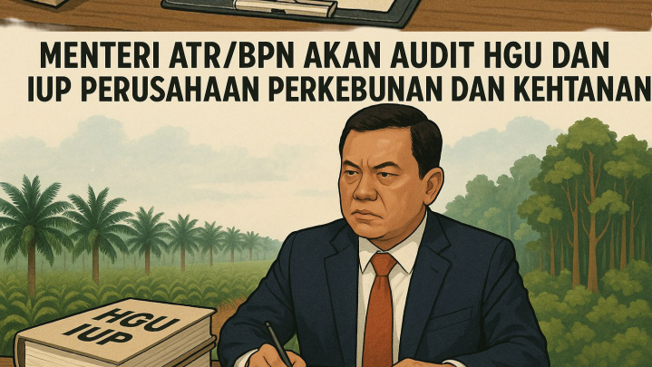 Menteri ATR/BPN Akan Audit HGU dan IUP Perusahaan Perkebunan dan Kehutanan Menteri ATR/BPN Akan Audit HGU dan IUP Perusahaan Perkebunan dan Kehutanan