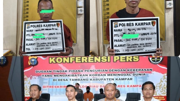Dua Terduga Pelaku Perampokan Disertai Pembunuhan di Kampar Ditangkap, Ternyata Tetangga Sendiri Dua Terduga Pelaku Perampokan Disertai Pembunuhan di Kampar Ditangkap, Ternyata Tetangga Sendiri
