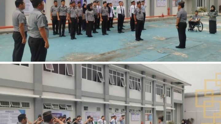 Pimpin Apel Pagi, Kasi Adm Kamtib Lapas Narkotika Rumbai Ingatkan Jaga Integritas Pimpin Apel Pagi, Kasi Adm Kamtib Lapas Narkotika Rumbai Ingatkan Jaga Integritas
