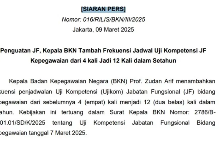 BKN Minta Uji Kompetensi ASN Digelar 12 Kali Setahun dan Gratis, Langkah Berani untuk 4 Juta Pejabat Fungsional
