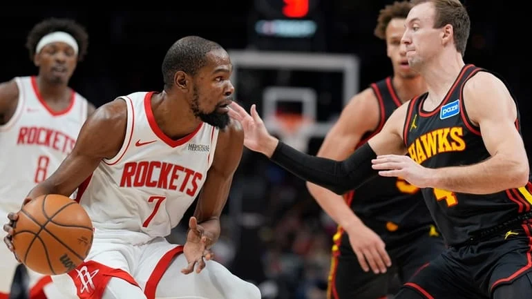 Hawks vs Rockets: Durant Pimpin Houston Menang Dramatis, Rekor Sempurna 3-0 Tercipta di Atlanta