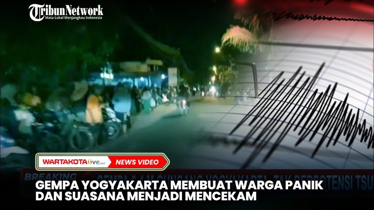 Malam Mencekam di Jogja: Gempa M 5,4 Guncang Barat Daya Gunungkidul, Getaran Terasa hingga Jateng dan Jatim