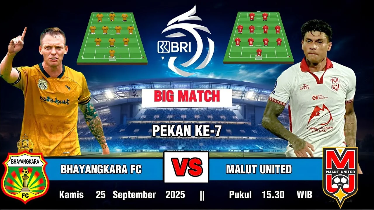 Malut United vs Bhayangkara FC: Duel Seru Puncak Pekan BRI Super League 2026/27, Siapa Takluk?