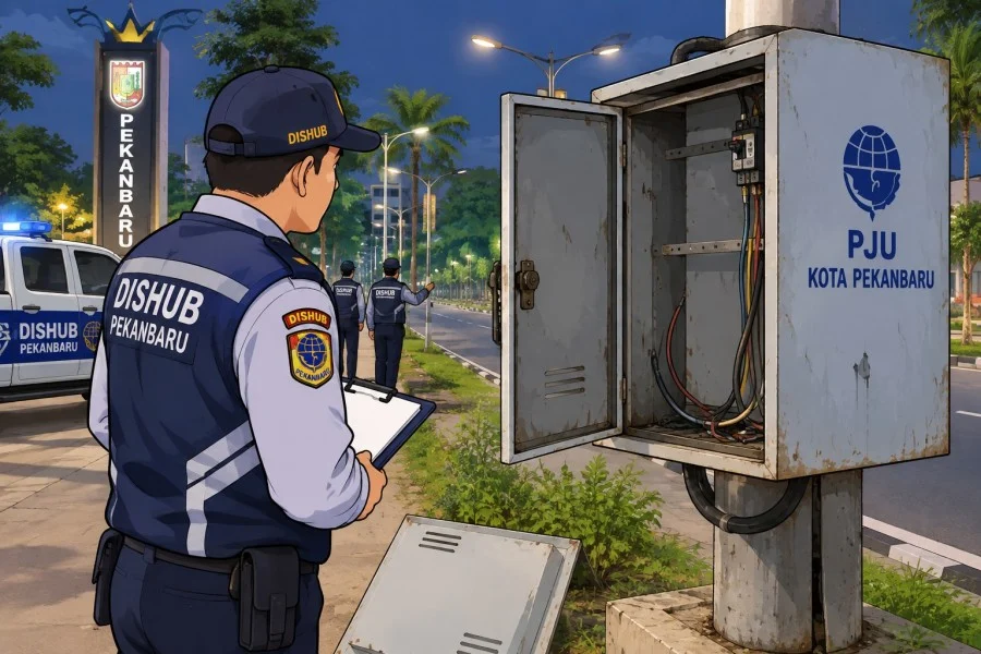 Panel PJU Marak Dicuri, Dishub Pekanbaru Bentuk Tim Pengawas
