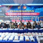 Polda Riau Musnahkan 100,55 Kilogram Narkotika Senilai Rp149,73 Miliar, 467.239 Jiwa Terselamatkan