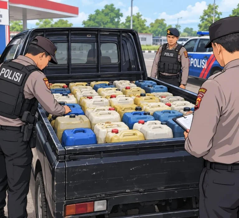 Polisi Sita 2.400 Liter Pertalite Subsidi di Kuansing, Dua Pria Diamankan