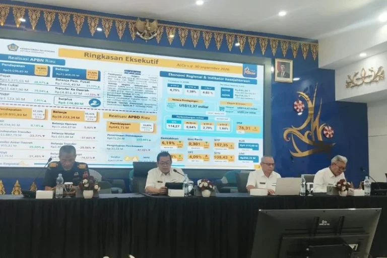 Realisasi Pendapatan APBD Riau Capai Rp18,9 Triliun, Belanja Operasional Tembus Rp15 Triliun